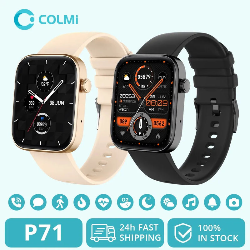 Smartwatch Masculino COLMI P71 À Prova D'Água